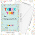 72 Eaasty Pieces Mother's Day Thank You Cards Fill in The Blank Thank You Note with Envelope Colorful Thanks
