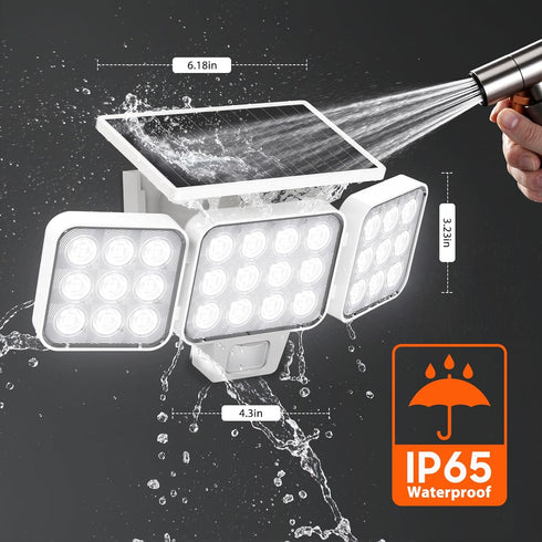 3500LM Yard-2Pack, WdtPro Solar Lights Outdoor Motion Sensor, Bright Solar Flood Lights Outdoor, Adjustable & Upgrade