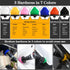 FGBNM 4pcs/24pcs Set, 1/4in (4pcs, Drill Brush Attachment Yellow/Blue/Black/Red/Pink/Green/White Power Scrubber Brush