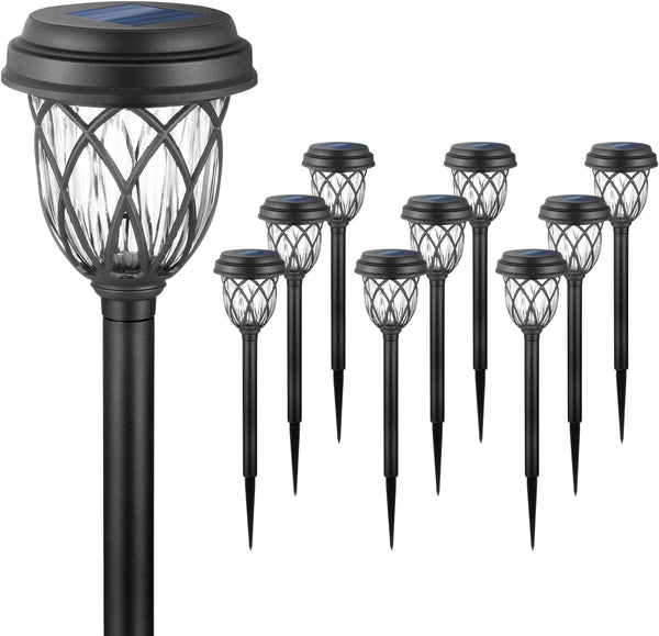 EXCMARK 10 Pack Solar Lights Outdoor Garden Pathway Solar Powered Yard Lights