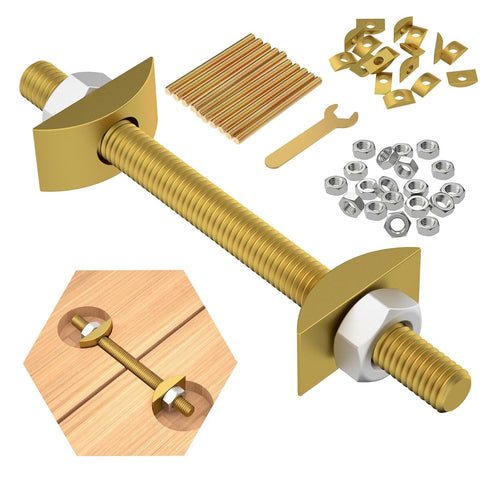 10PCS Countertop Connector, Table Top Fasteners, Miter Draw Bolt Joint Connector, Butcher Block & Furniture Kit