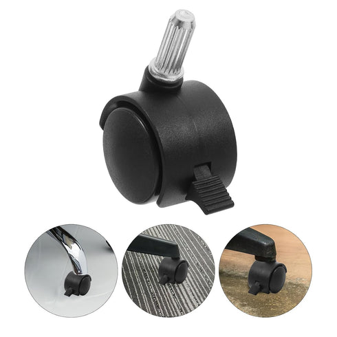 4pcs 1-inch Artibetter Pu Small Swivel Caster Wheels with Locking Brakes for Furniture and Cart Wheel Replacement