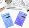 Blue Basic Standard Calculators Mini Digital Desktop Calculator with 8-Digit LCD Display, Battery Solar Power Smart Calculator Pocket Size Basic Office Calculators for Home School Office Calculators