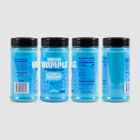 Pack 1 -13.2 oz) Wumple Blue Cotton Candy Sugar Flavored Floss Sugar for Cotton Candy Machines, Fluffy Ready-to-Use Mix