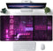 Purple Gaming Mousepad, Japanese Desk Mat XXL Extended Anime Cool Large Mouse Pad for Computer Gamers, 31.5''X15.7''