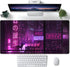 Purple Gaming Mousepad, Japanese Desk Mat XXL Extended Anime Cool Large Mouse Pad for Computer Gamers, 31.5''X15.7''