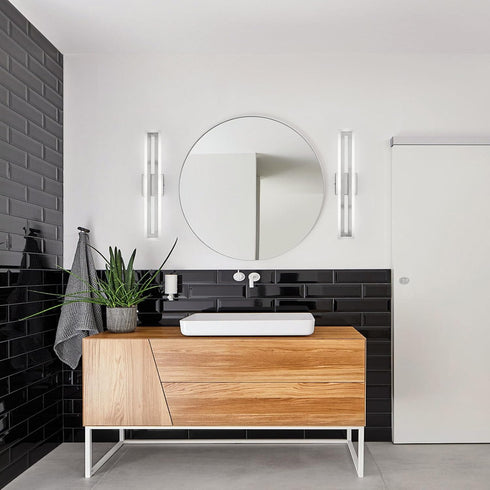 24 Inch, 15W 3CCT Dimmable WILON Modern Bathroom Vanity Light Brushed Nickel LED Vanity Light, Bathroom Light Fixtures