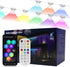 Aogled Permanent Outdoor Lights for House,50ft RGB+IC Smart Eave Lights with 30