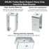 4 Pack Channel Trolley Track Support Hanger Bracket for 1-5/8" Strut Channel, Heavy-Duty Steel Support Bracket