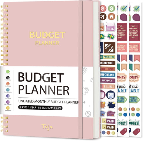 Budget Planner - Monthly Budget Book with Expense Tracker Notebook, Undated Bill