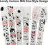 Maydahui 12Pcs Cartoon Milk Cow Eternal Pencils - Retractable HB 0.5mm Cow Print Everlasting Pencils