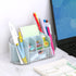 LETURE Clear Acrylic Desk Organizer with Drawer, Pen Pencil Markers Holder, Clear Office Supplies for College Dorm Home