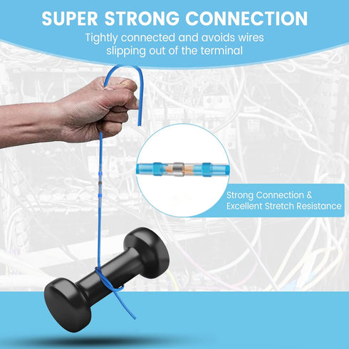 455 PCS Heat Shrink Self Soldering Butt Connector, Waterproof Wire Solder Stick Splice Connector Kit for Automotive