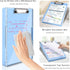 Clipboard with Storage, Heavy Duty Clip Boards 8.5x11 with 2 Storage Cases, Clear Top Panel for Office Supplies (Aqua