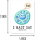 ABNSDesigns Immunologist I Mast Say Thank You Card - Bacterial - - Cute Thanks - Humor Science Card - Gift For Doctor