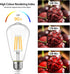 6 Packs ST58 LED Edison Bulbs, 4 Watt Vintage, 2700K Warm White, 40 Watts Equivalent, E26 Base, Dimmable