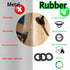 200 Pcs Flat Rubber Washers Assortment Kit: RonJea Black Rubber Flat Washer for Bolts, Faucets, and Plumbing