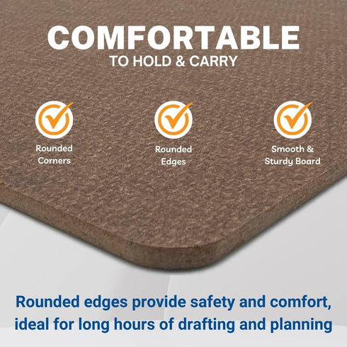 Professional Hardboard Clipboard - 17" x 11" Paper Holder, Jumbo Clip, Moisture Resistant, Made in USA