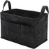 Storage Tool Case, 13.8 x 7.8 x 7.8 Inches, Rectangular Waxed Canvas Fabric Collapsible Tool Bag (Black)