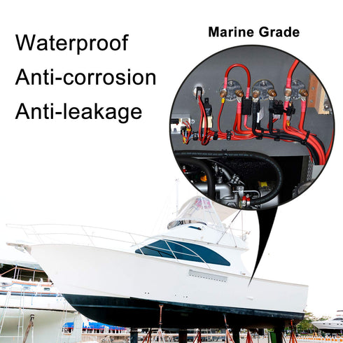 XHF 1-1/4 Inch (30mm) 3:1 Waterproof Heat Shrink Tubing Marine Grade Wire Cable Adhesive Lined Tube Insulation Seal