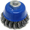 189014B Knot Cup Brush, 2-3/4" x M14 x 2.0, .020 Carbon Steel Wire