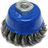 189014B Knot Cup Brush, 2-3/4" x M14 x 2.0, .020 Carbon Steel Wire