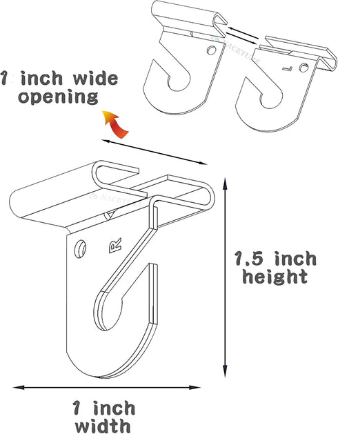 NACETURE 15 Pack Drop Ceiling Hook for Hanging, Ceiling Hanger Clips for Classroom Grid, Office, Home, Wedding