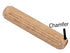 Fluted Wood Kiln Dowel Pins, 1/4" x 1.5" - 100 Pieces, Made of Beechwood