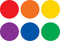 Spot On Dry Erase Desktop Writing Spots, Colorful Circles 4", 1 Count for Classroom or Home Use