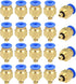 PC4-M5 Push to Connect Fittings, 4mm Tube OD x M5 Thread, Straight Pneumatic Quick Fitting (10Pcs)