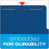 Pendaflex Classification Folders, Standard, Dark Blue, 3 Dividers, 10/BX, Letter Size