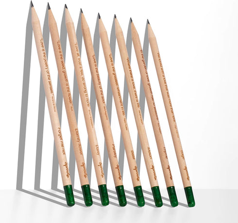 Sprout Wood-Cased Pencils | Spread the Love Edition | 8 Pack of HB Pre-Sharpened Graphite Plantable Pencils