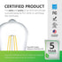 Sunco Lighting 4 Pack LED Edison Light Bulbs, 3000K Warm White, CRI90 7W Equivalent 60W, Vintage Style, E26 Base