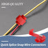 60 Pcs Solderless Quick Splice Snap Wire Connectors, Pressed Insulated Electrical Splice Wire Connectors (Red) 22-18 AWG