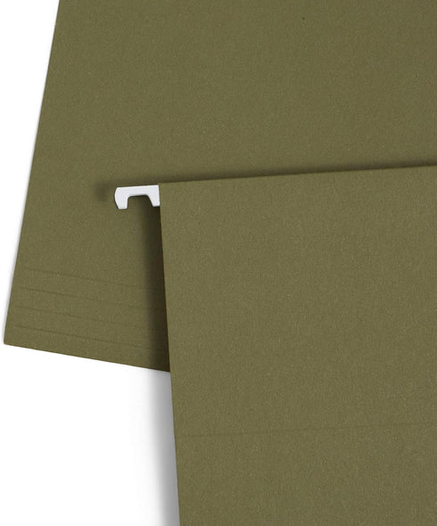 Blue Summit Supplies Hanging File Folders - 75 Pack, Reinforced Letter Size Hanging Folders for Filing Cabinet, Green