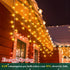 66ft 640 8 120 XURISEN Christmas Lights Decorations Outdoor, LED Modes Curtain Fairy Lights with Drops,Plug