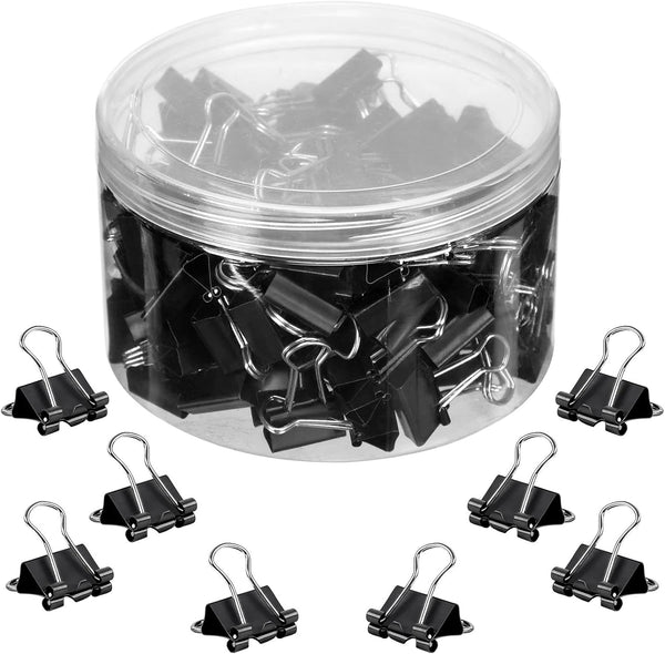 JANYUN Mini Binder Clips, 150Pcs 15 mm /0.6 Inch Small Metal Paper Clamps for Office School Home