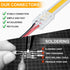 LightingWill 10 PCS 2Pin 8mm LED Connectors, Transparent Solderless Pigtail Connector for COB/SMD 2835 3528 LED Strips