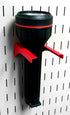 Wall Control 2in Handle Bracket - Slotted Metal Pegboard Hook - Red - Tool Board