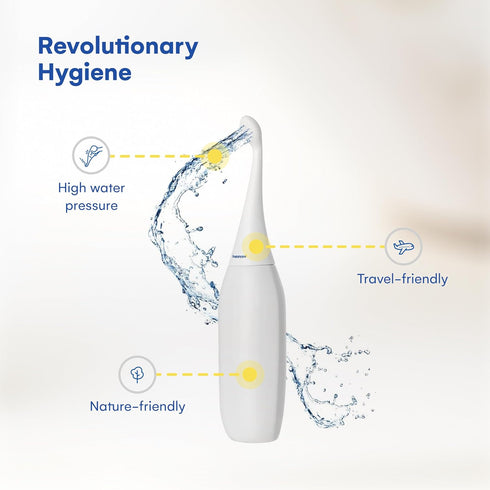 The Original HAPPYPO Travel Bidet - Handheld Bidet for Gentle Cleansing - Portable Hygiene Bottle for Home or Travel