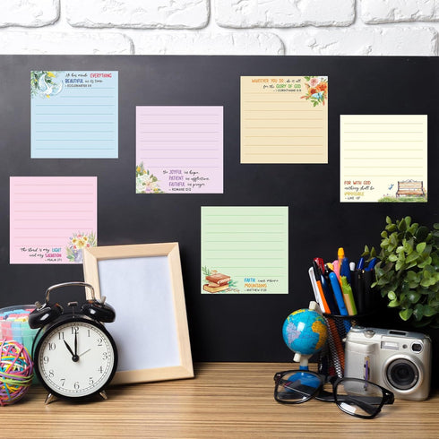 Bible Sticky Notes 30 Pack - 600 Sheets Inspirational Notepads for Message Reminders, Gifts, and Studying