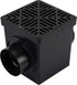 NDS 1244 Outlet Adapter for Catch Basin, Fits 3 in. & 4 in. Drain Pipes, Black