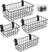 4Pcs Slatwall Basket Set, Ventilated Metal Slatwall Baskets for PVC Slatwall, Mounted Storage Display on Garage