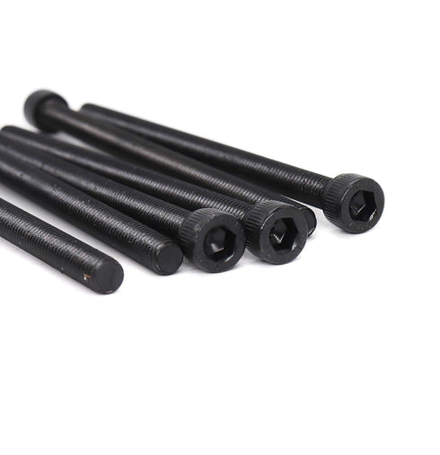 binifiMux 6pcs M6 x 100mm Full Thread Black Hexagon Socket Cap Head Bolt, Alloy Steel 12.9 Grade