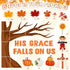 Konsait 89PCS His Grace Falls on Us Christian Bulletin Board Sets, Big Tree Pumpkins Religious Fall Decorations for