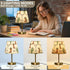 (Bulb Included),7.9x12.6in Table Lamp Cowboy Christmas Cactus Boots Desk Lamp with Fabric Shade Tablelamp for Bedroom