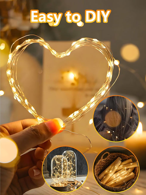 4 Pack 100 33FT 8 LED Fairy Lights Battery Operated with Remote, Waterproof Twinkle Lights with Timer & Modes, Fairy