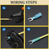 100pcs 12-10 10 AWG12-10) AWG Marine Grade Heat Shrink Fork Connectors, Tinned Copper Heat Shrink Fork Terminals