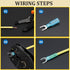100pcs 16-14 AWG Marine Grade Heat Shrink Fork Connectors, Tinned Copper Heat Shrink Fork Terminals