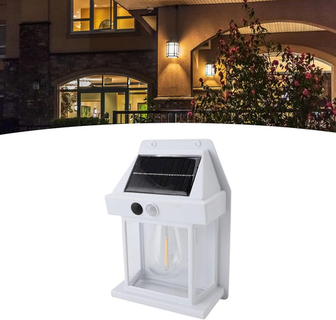 Pomya Solar Wall Lights Outdoor, Solar Wall Sconce Motion with Automatic Switch, Solar Security Wall Lantern for Garden